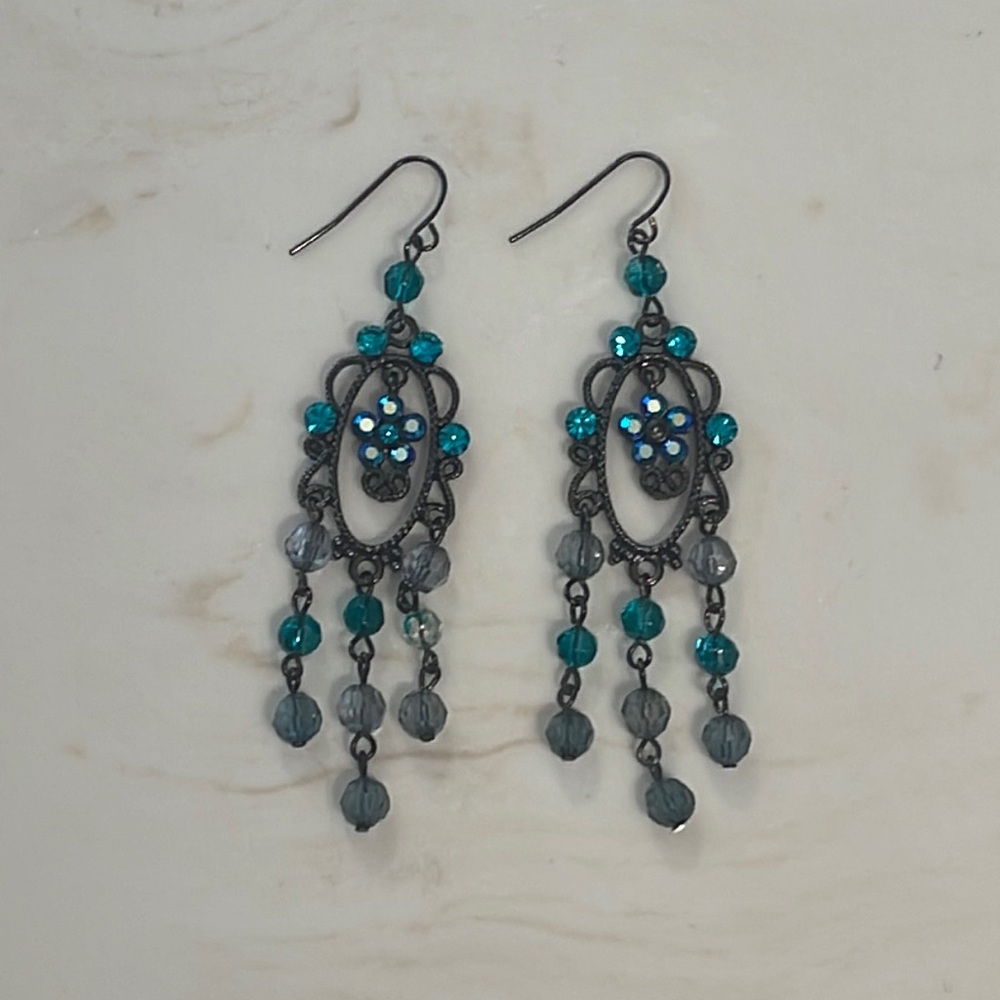 Teal Earrings